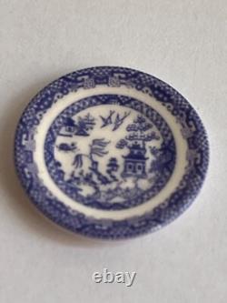 Dolls House Stokesay Ware Miniature 1 of 2 Blue Willow Side Plate