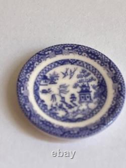 Dolls House Stokesay Ware Miniature 1 of 2 Blue Willow Side Plate