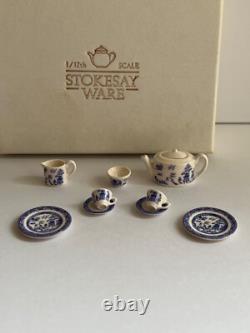 Dolls House Stokesay Ware Miniature 1 of 2 Blue Willow Side Plate