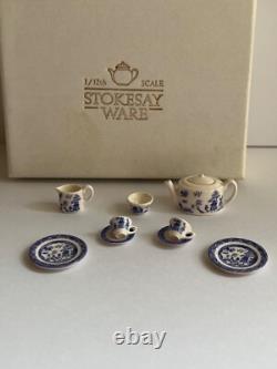Dolls House Stokesay Ware Miniature Blue Willow Teacup & Saucer