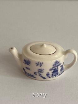 Dolls House Stokesay Ware Miniature Blue Willow Teapot