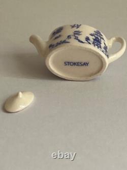 Dolls House Stokesay Ware Miniature Blue Willow Teapot