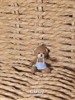 Dolls House Tiny Teddy OOAK Miniature Hand Sculpted Handmade Toy