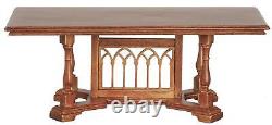 Dolls House Trestle Table Jacobean JBM Miniature Walnut Dining Room Furniture