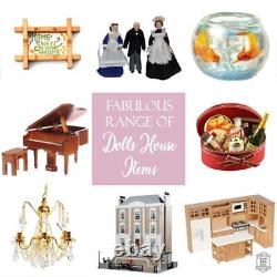 Dolls House Tudor Armoire Wardrobe Cupboard JBM Dark Walnut Miniature Furniture