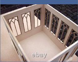 Dolls House Unglazed Conservatory Natural Finish MDF Kit Miniature 112 tumdee