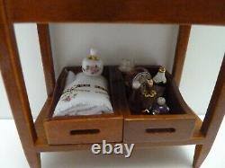 Dolls House Vanity Sink Dresden Rose Miniature 112th Scale Reutter Bathroom