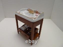 Dolls House Vanity Sink Dresden Rose Miniature 112th Scale Reutter Bathroom