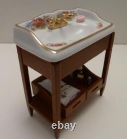 Dolls House Vanity Sink Unit Dresden Rose Reutter 112 Scale Jaspers Miniatures
