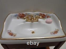 Dolls House Vanity Sink Unit Dresden Rose Reutter 112 Scale Jaspers Miniatures
