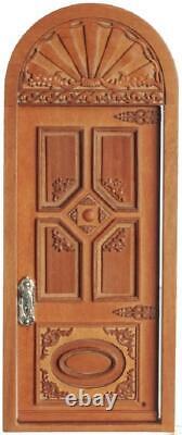 Dolls House Victorian Front Door Walnut Arched Carved Entry JBM Miniature 112