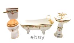 Dolls House Victorian Rose Reutter Porcelain Bathroom Suite Miniature 112 Scale