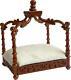 Dolls House Victorian Walnut Cat Bed Platinum Collection Miniature Pet Accessory