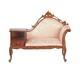 Dolls House Walnut & Apricot Telephone Sofa Jbm Miniature Hall Furniture