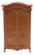 Dolls House Walnut Louis Xv Provencal Wardrobe Miniature Jbm Bedroom Furniture