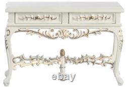 Dolls House White Barrington Console Side Table Miniature Platinum Furniture