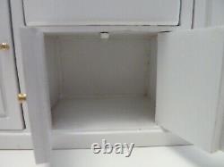 Dolls House White Belfast Sink Unit & Wall Shelf Miniature JBM Kitchen Furniture