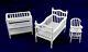 Dolls House White Wooden Victorian Baby's Miniature Nursery Furniture Set 112