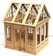 Dolls House Wooden Conservatory Assembled Unglazed 112th Miniature Tumdee