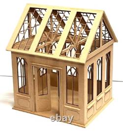 Dolls House Wooden Conservatory Assembled Unglazed 112th Miniature Tumdee