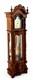 Dolls House Working Walnut Chippendale Revival Grandfather Clock Miniature Jbm