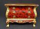 Dolls House Miniature Artisan Signed Lc 1979 Handpainted Faux Marble Bombe Chest