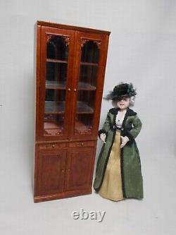 Dolls House miniature BESPAQ TOP QUALITY CHINA CABINET IN DARK WALNUT