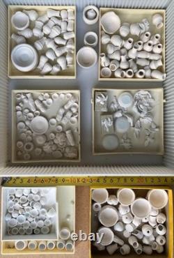 Dolls House miniature porcelain workshop contents. Rosalind Mercy artisan maker