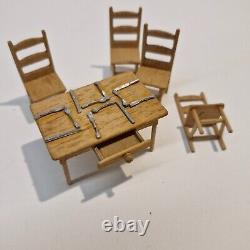 Dolls house 24th scale Artisan Made signed Table and Chair set TN02