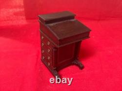 Dolls house Hand-made 112 Miniature Davenport Desk by Harold Cudworth 1992