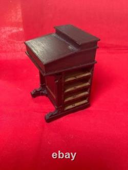 Dolls house Hand-made 112 Miniature Davenport Desk by Harold Cudworth 1992