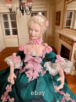 Dolls house Miniature 112 ARTISAN Georgian lady doll by ANGELIQUE