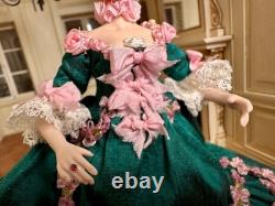 Dolls house Miniature 112 ARTISAN Georgian lady doll by ANGELIQUE