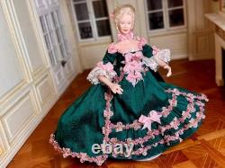 Dolls house Miniature 112 ARTISAN Georgian lady doll by ANGELIQUE