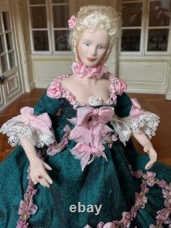 Dolls house Miniature 112 ARTISAN Georgian lady doll by ANGELIQUE