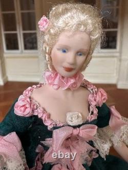 Dolls house Miniature 112 ARTISAN Georgian lady doll by ANGELIQUE