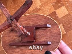 Dolls house Miniature 112 ARTISAN inlaid tilt-top table