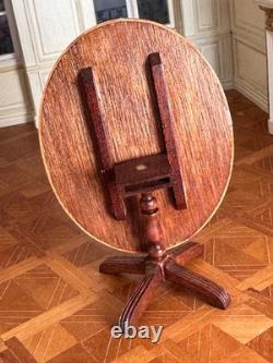 Dolls house Miniature 112 ARTISAN inlaid tilt-top table