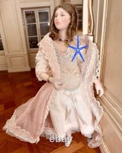 Dolls house Miniature 112 ARTISAN lady Courtesan doll by JILL BENNETT