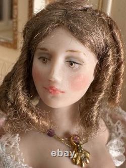 Dolls house Miniature 112 ARTISAN lady Courtesan doll by JILL BENNETT