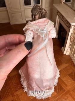 Dolls house Miniature 112 ARTISAN lady Courtesan doll by JILL BENNETT