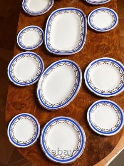 Dolls house Miniature 112 ARTISAN porcelain dinner service by STOKESAY WARE