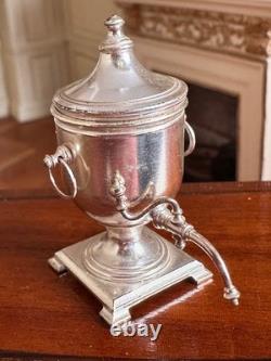 Dolls house Miniature 112 ARTISAN silver plated water heater by ALEC ROTHWELL