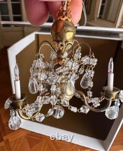 Dolls house Miniature 112 ARTISAN vintage three-arm chandelier