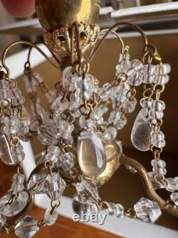 Dolls house Miniature 112 ARTISAN vintage three-arm chandelier