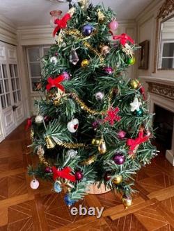 Dolls house Miniature 112 HANDCRAFTED fully decorated Christmas tree