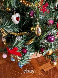 Dolls house Miniature 112 HANDCRAFTED fully decorated Christmas tree