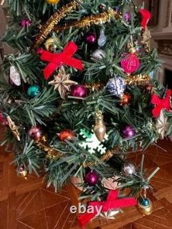 Dolls house Miniature 112 HANDCRAFTED fully decorated Christmas tree