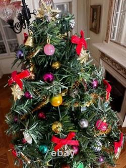 Dolls house Miniature 112 HANDCRAFTED fully decorated Christmas tree