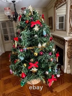 Dolls house Miniature 112 HANDCRAFTED fully decorated Christmas tree